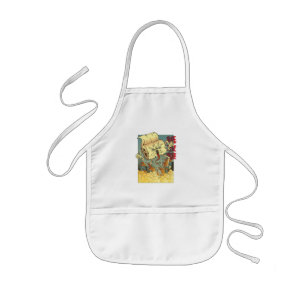 Funny Toilet Paper Monster Japanese Style Kids' Apron