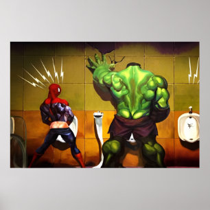 funny, toilet paper, superhero, hero, humor poster