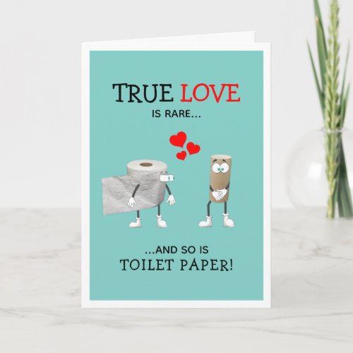 Funny Toilet Paper True Love Valentines Day Holiday Card