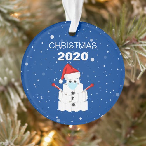 Funny Toilet Roll Snowman 2020 Christmas Tree Ornament