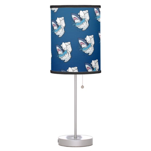 Funny Toilet Shark Blue Lamp (Left)