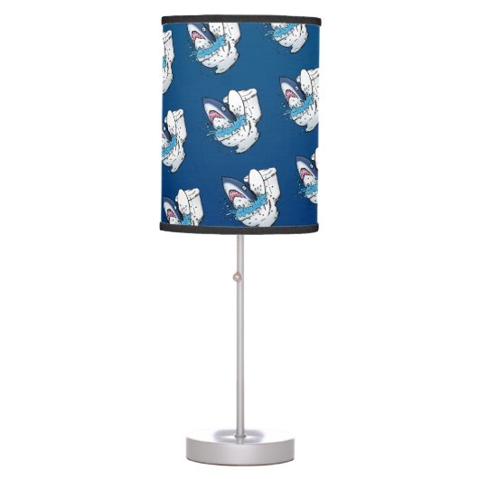 Funny Toilet Shark Blue Lamp (Front)