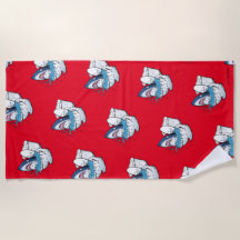 Funny Toilet Shark Cartoon Illustration