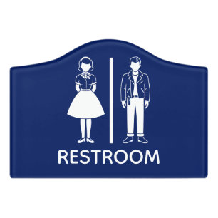 Funny Toilet Sign 50s 1950s American Bathroom Sign