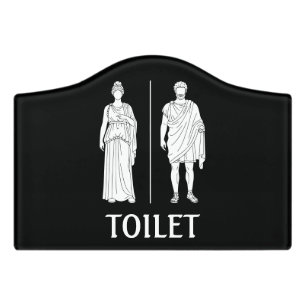 Funny Toilet Sign Ancient Greek Greece Bathroom