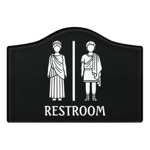 Funny Toilet Sign Ancient Greek Greece Bathroom