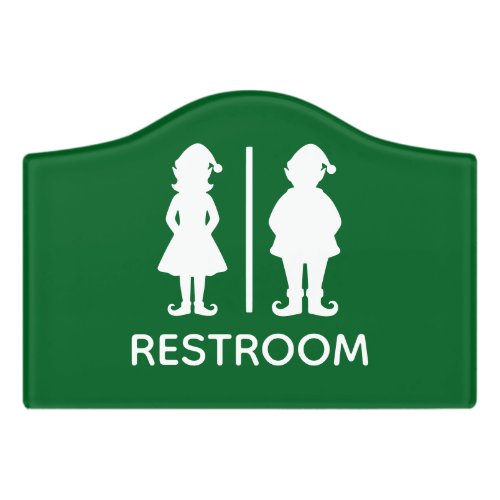 Funny Toilet Sign Christmas Elf Bathroom Sign