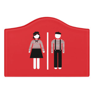 Funny Toilet Sign for French Restaurant Bathroom
