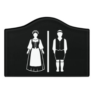 Funny Toilet Sign for Historic Recreation Bathroom