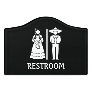 Funny Toilet Sign for Mexican Restaurant Bathroom