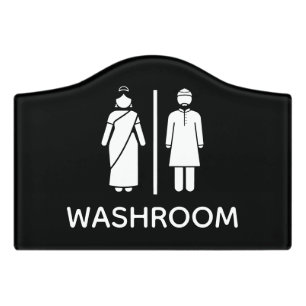 Funny Toilet Sign Indian Restaurant Bathroom Sign