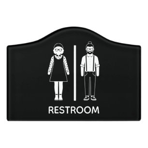Funny Toilet Sign - Indie Hipster Bathroom Sign