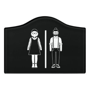 Funny Toilet Sign - Indie Hipster Bathroom Sign