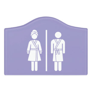 Funny Toilet Sign Resort Spa Bathroom Sign - Lilac