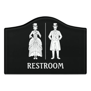Funny Toilet Sign Steampunk Victorian Bathroom