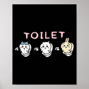 Funny Toilet Time Chikawa Meme  Poster