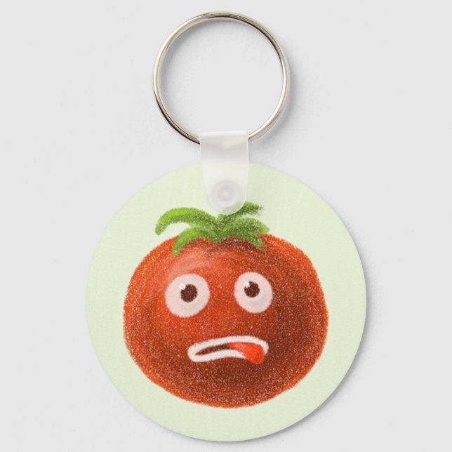 Funny Tomato Character Keychain (Front)