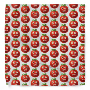 Funny Tomato Pattern - Cartoon Vegetable Art Bandana