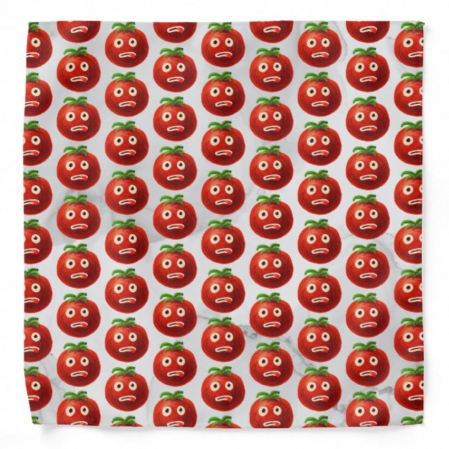Funny Tomato Pattern - Cartoon Vegetable Art Bandana (Front)