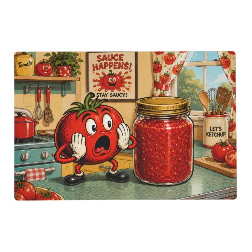 Funny Tomato Sauce Placemat