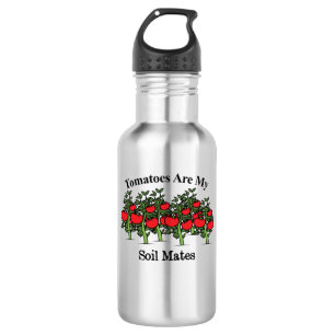 Funny Tomatoes Are My Soil Mates Stainless Steel Water Bottle