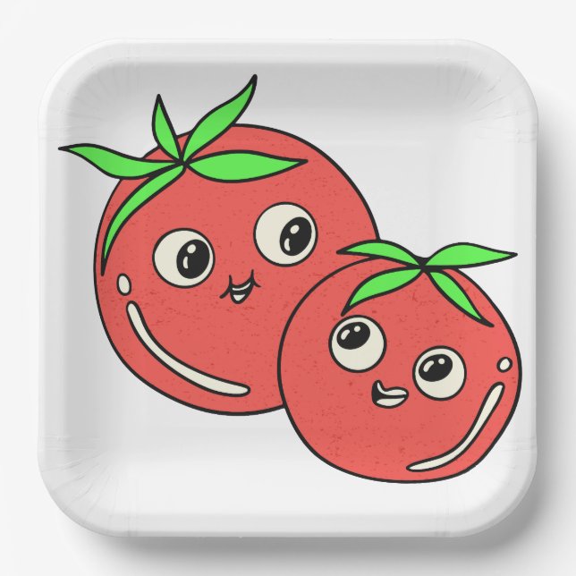 funny tomattoes paper plates (Front)