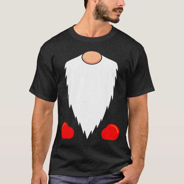 Funny Tomte Swedish Gnome Beard Christmas Yule Nis T-Shirt (Front)