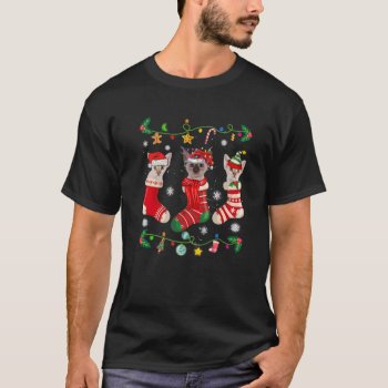 Funny Tonkinese Christmas Socks Xmas Cat Lover T-Shirt