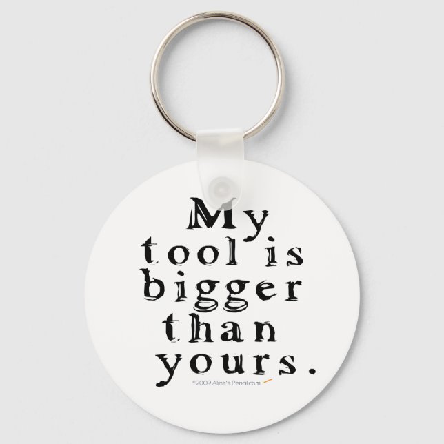 Funny Tool Lovers Big Tool Woodturning Woodworking Keychain (Front)