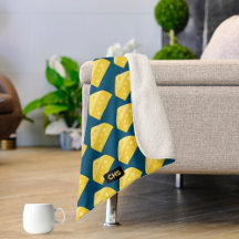 Funny Toon Cheese Wedge - Add Initials / nickname