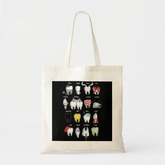 Funny Tooth Designs Dentist Teeth Dental Tote Bag