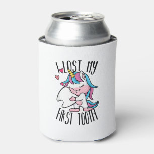 Funny Tooth Fairy - Cute Unicorn I Lost My First T Can Cooler