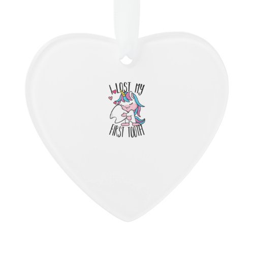 Funny Tooth Fairy - Cute Unicorn I Lost My First T Ornament