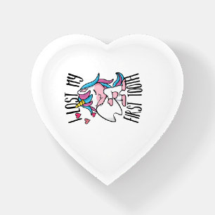 Funny Tooth Fairy - Cute Unicorn I Lost My First T Paperweight