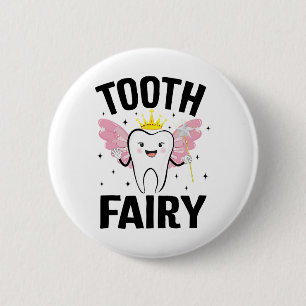 Funny Tooth Fairy Halloween Costume For Women Kids Button