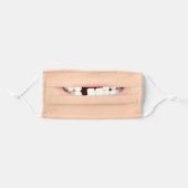 Funny Tooth Gap Child Boy Wide Smile Face Adult Cloth Face Mask (Front, Folded)