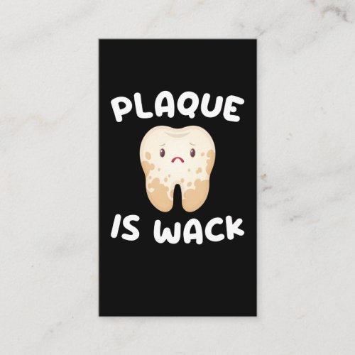Funny Tooth Plaque Dentist Dental Assistant Business Card