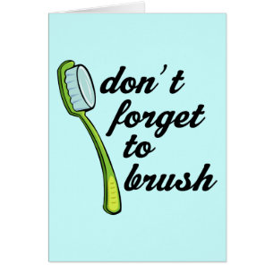 Funny Toothbrush Dentist Card