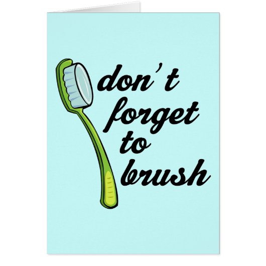 Funny Toothbrush Dentist Card (Front)