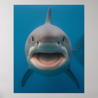 Funny Toothless Great White Shark Wall Art