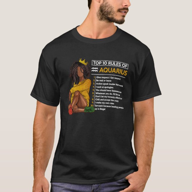 Funny Top 10 Rules Of Aquarius Zodiac Sign Horosco (Front)