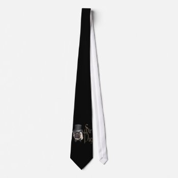 Funny Top Hat Monocle Sir Pug Dog Neck Tie by UTeezSF at Zazzle