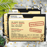 Funny Top Secret Files Surprise Retirement Party Invitation<br><div class="desc">Personalize all the details on this fun,  "confidential" and top secret file for your upcoming celebration.</div>