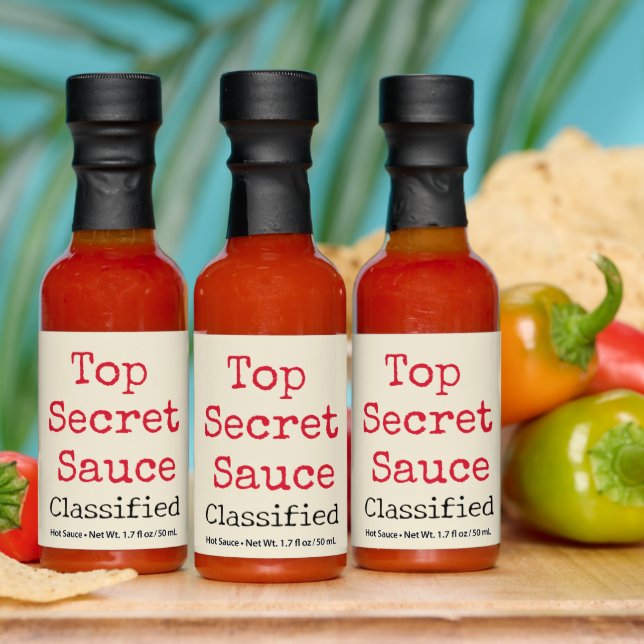 Funny Top Secret Hot Sauce (Multi)