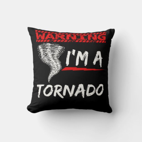Funny Tornado Boys Girls Meteorologist Throw Pillow