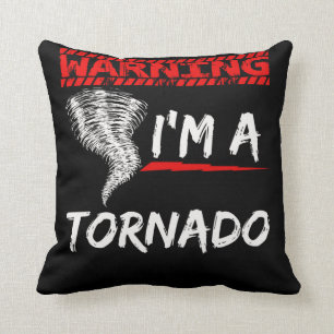 Funny Tornado Boys Girls Meteorologist Throw Pillow