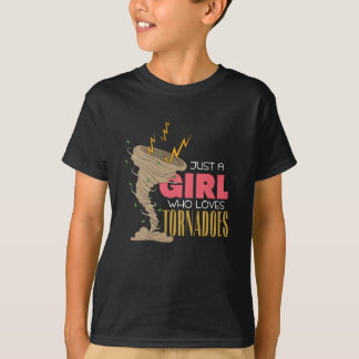 Funny Tornado Tropical Girl Kids Hurricane T-Shirt