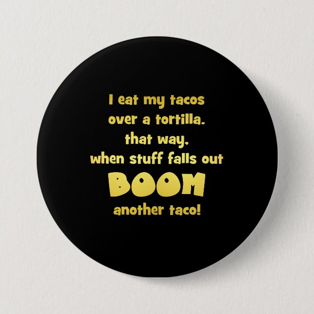 Funny Tortilla Boom Joke Button (Front)