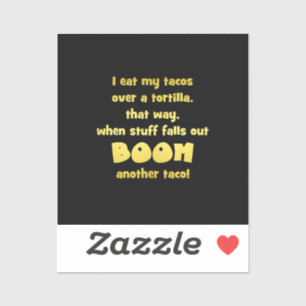 Funny Tortilla Boom Joke Sticker