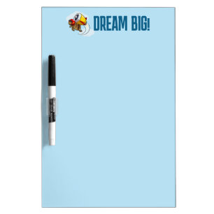 Funny Tortoise Dream Big! Motivational Cartoon Dry Erase Board